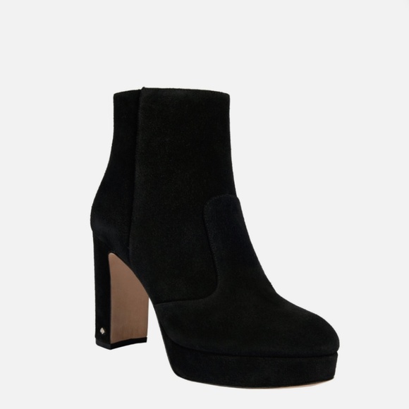 Kate Spade Barrett Platform Suede Boots in Black - Picture 1 of 5